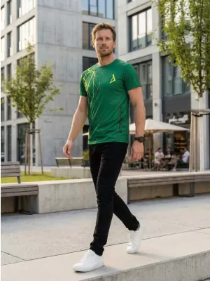 Tricou premium pentru bărbați ALTISPORT VOJ/ALM004TR01 STICLA VERDE