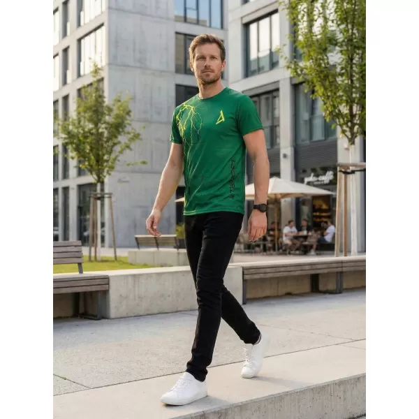  Tricou premium pentru bărbați ALTISPORT VOJ/ALM004TR01 STICLA VERDE 