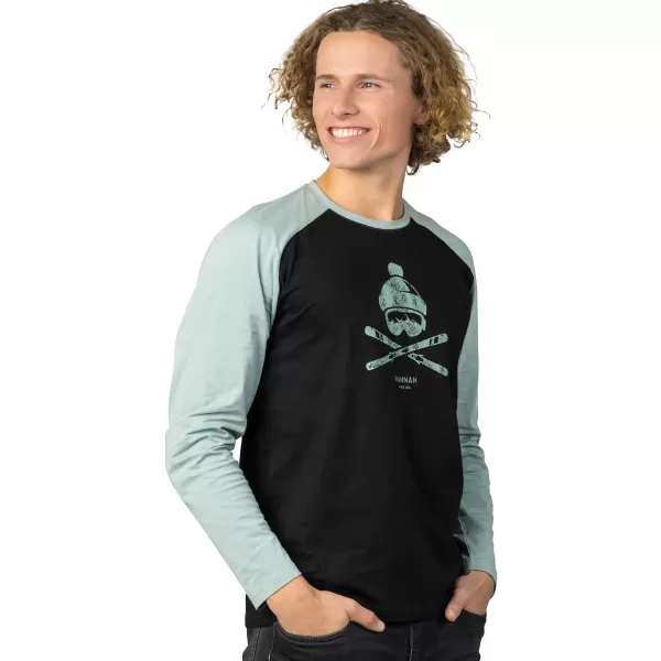  Tricou pentru bărbați cu mâneci lungi HANNAH HANES ANTRACIT/GRI ARDEZIE 