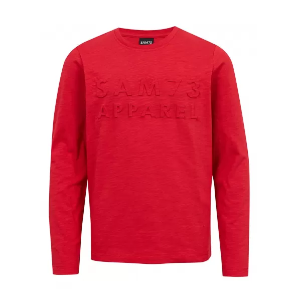 Tricou băiat cu mâneci lungi SAM 73 CELDOR KT 501 ROŞU 