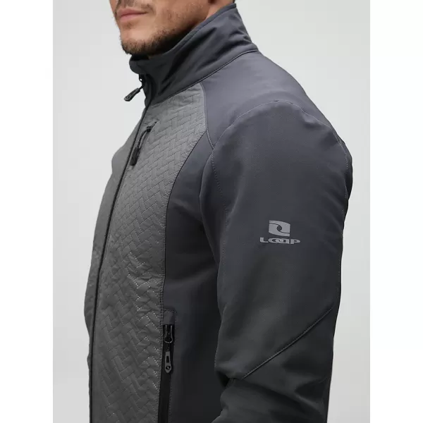  Jachetă softshell pentru bărbați LOAP URVAL OLM2313 GRI ÎNCHIS 