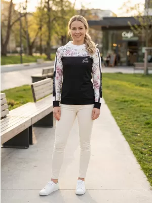 Hanorac premium pentru femei ALTISPORT VOJ/ALW008MI01 NEGRU