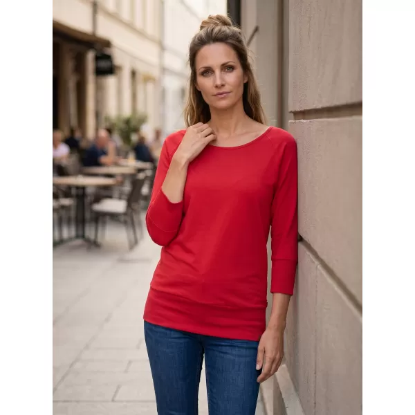  Tricou dama cu maneci 3/4 SAM 73 SELMA WT 896 ROZ ÎNCHIS 