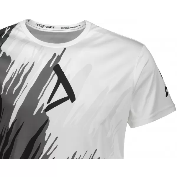  Tricou funcțional premium pentru bărbați ALTISPORT VOJ/ALM006TR01 ALB-NEGRU 