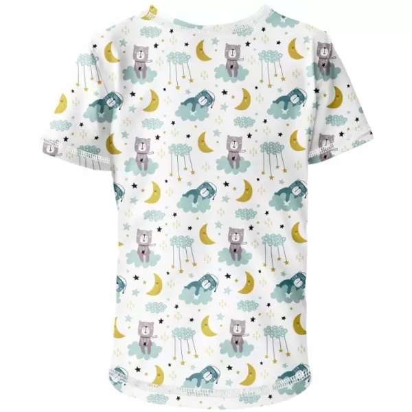  Short -sleeved t -thirt WAMU OSPALÍ MEDVÍDCI ALB/ALBASTRU 