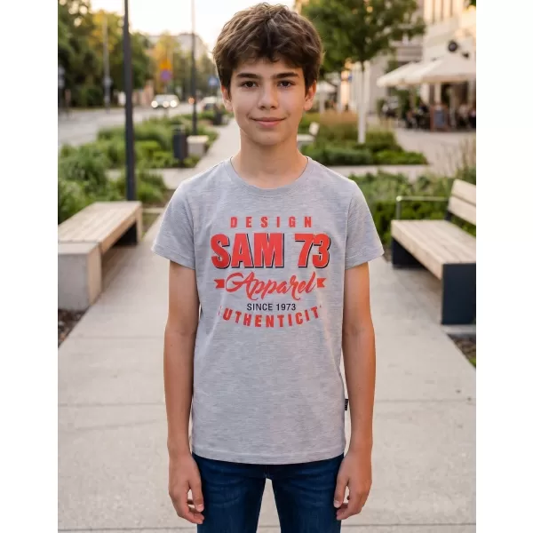  Tricou băieți SAM 73 JANSON KT 504 GRI DESCHIS 