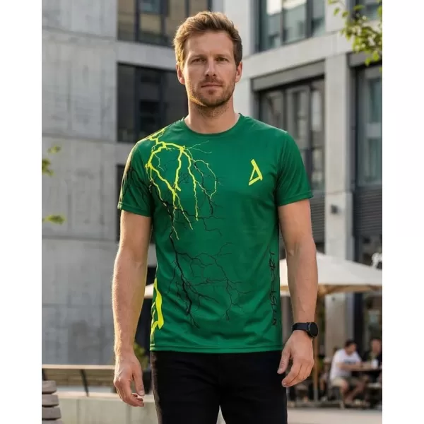  Tricou premium pentru bărbați ALTISPORT VOJ/ALM004TR01 STICLA VERDE 