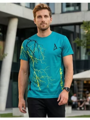 Tricou premium pentru bărbați ALTISPORT VOJ/ALM004TR01 KEROSEN/GALBEN