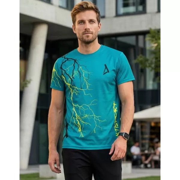  Tricou premium pentru bărbați ALTISPORT VOJ/ALM004TR01 KEROSEN/GALBEN 