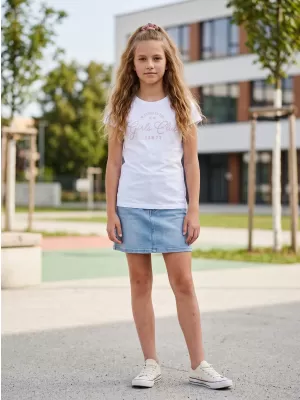 Tricou fetita SAM 73 JANLI KT 507 ALB