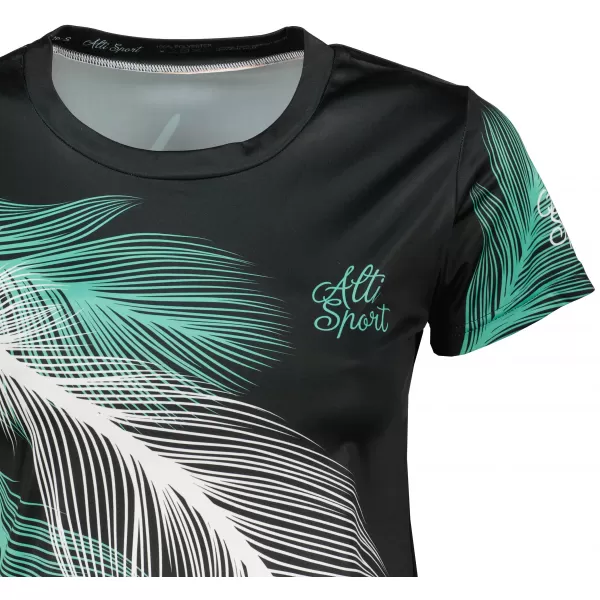  Tricou funcțional premium pentru femei ALTISPORT VOJ/ALW001TR01 NEGRU/TURCOAZ 
