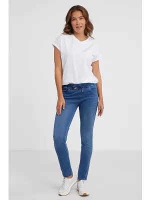 Pantaloni de dama SAM 73 LÍZA WK 801 DENIM ÎNCHIS LA CULOARE