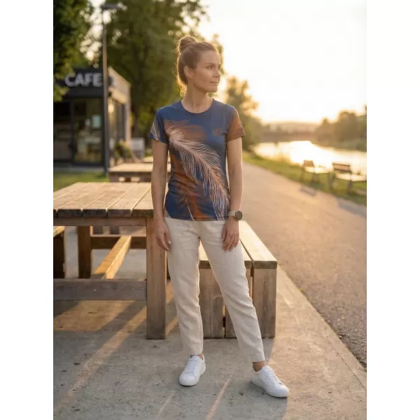  Tricou funcțional premium pentru femei ALTISPORT VOJ/ALW001TR01 BLEUMARIN/MARO 