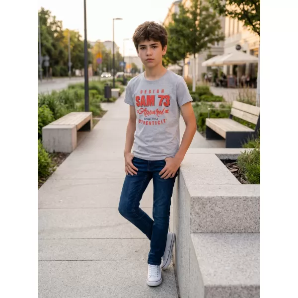  Tricou băieți SAM 73 JANSON KT 504 GRI DESCHIS 