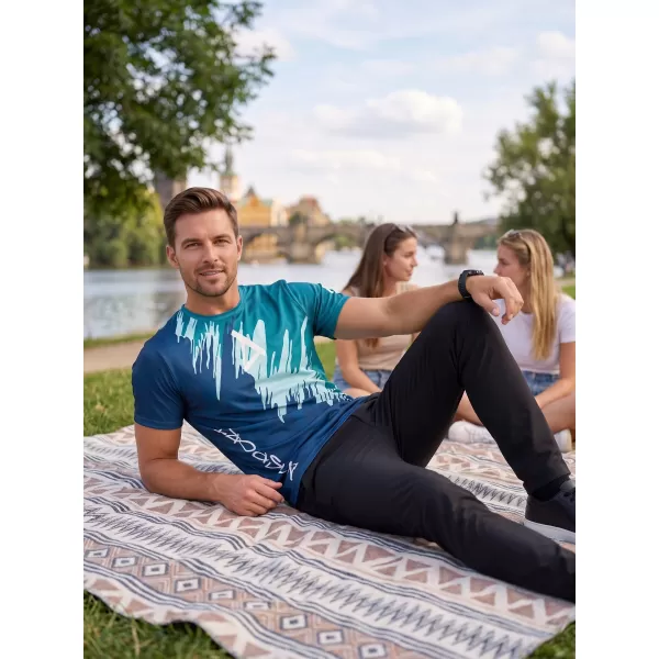  Tricou funcțional premium pentru bărbați ALTISPORT VOJ/ALM006TR01 KEROSEN/ALBASTRU 