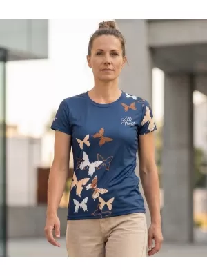 Tricou funcțional premium pentru femei ALTISPORT VOJ/ALW002TR01 BLEUMARIN/MARO