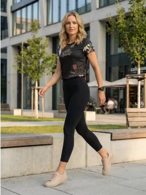 Tricou funcțional premium pentru femei ALTISPORT VOJ/ALW009TR01 NEGRU MARO
