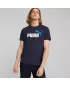 Tricou pentru bărbați PUMA ESS+ 2 COL LOGO TEE 586759-07 ALBASTRU