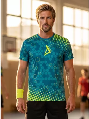 Tricou funcțional premium pentru bărbați ALTISPORT VOJ/ALM005TR01 KEROSEN/GALBEN