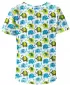 Short -sleeved t -thirt WAMU SLŮŇATA ALB/ALBASTRU