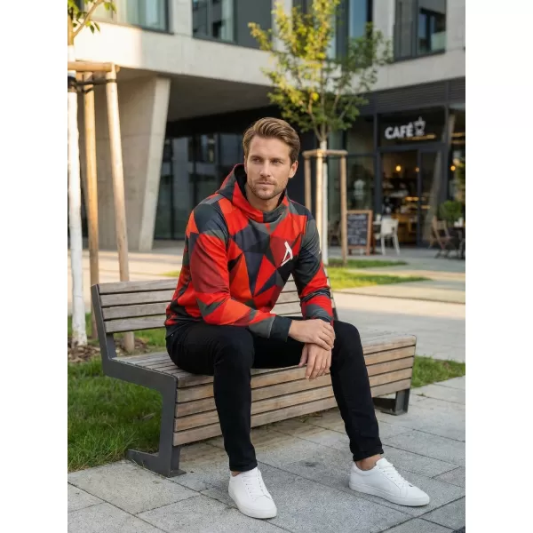  Hanorac premium pentru bărbați ALTISPORT VOJ/ALM007MI01 ROȘU 