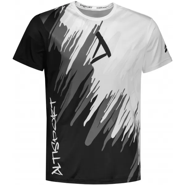  Tricou funcțional premium pentru bărbați ALTISPORT VOJ/ALM006TR01 ALB-NEGRU 