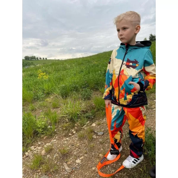  Pantaloni de softshell pentru bebeluși WAMU MOUNTAIN BIKE SVĚTLÁ MAI COLORAT 