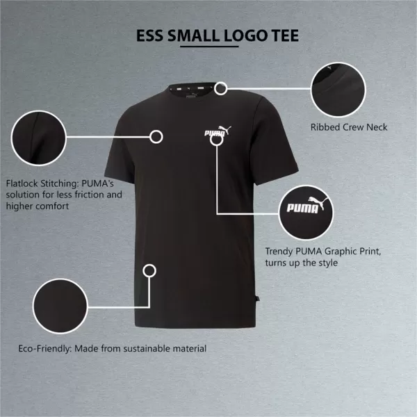  Tricou pentru bărbați PUMA ESS SMALL LOGO TEE 586668-01 NEGRU 