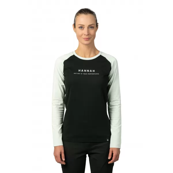  Tricou de damă cu mâneci lungi HANNAH PRIM ANTRACIT/ALBASTRU ZORI 