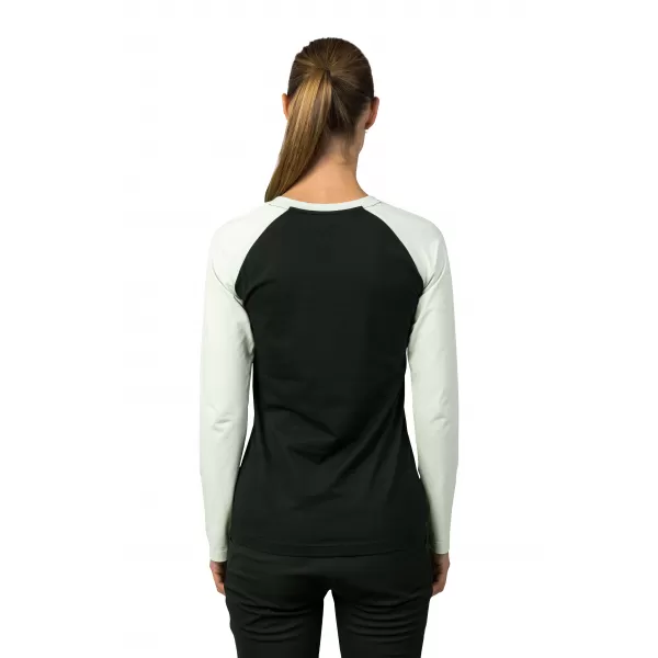  Tricou de damă cu mâneci lungi HANNAH PRIM ANTRACIT/ALBASTRU ZORI 