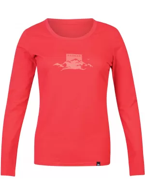 Tricou de damă cu mâneci lungi HANNAH ELARA HIBISCUS