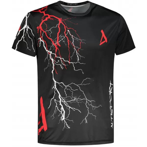  Tricou premium pentru bărbați ALTISPORT VOJ/ALM004TR01 NEGRU ȘI ROȘU 