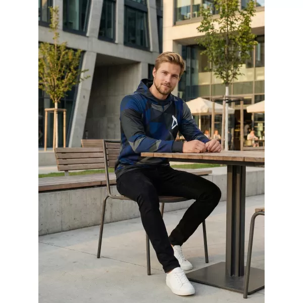  Hanorac premium pentru bărbați ALTISPORT VOJ/ALM007MI01 ALBASTRU INCHIS 