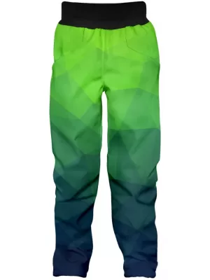 Pantaloni de softshell pentru bebeluși WAMU MOZAIKA VERDE