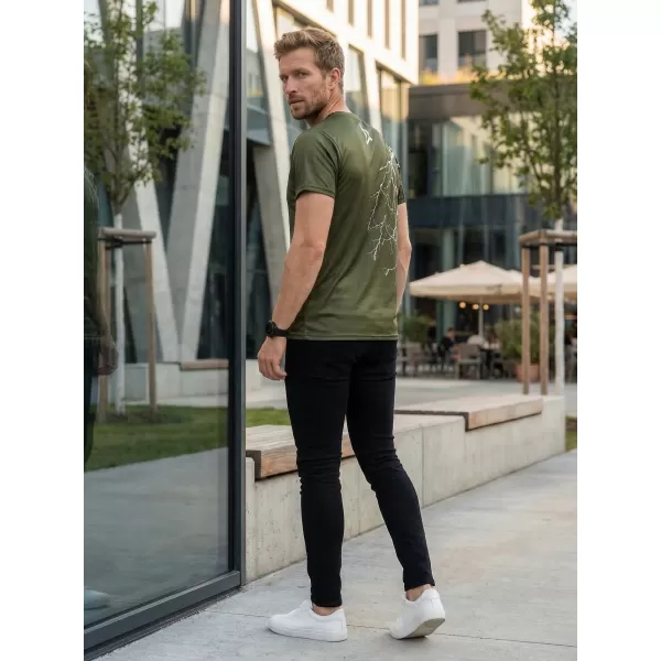  Tricou premium pentru bărbați ALTISPORT VOJ/ALM004TR01 MĂSLINE 