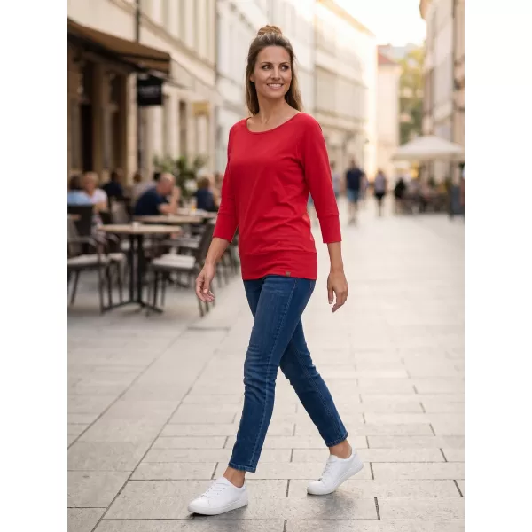  Tricou dama cu maneci 3/4 SAM 73 SELMA WT 896 ROZ ÎNCHIS 