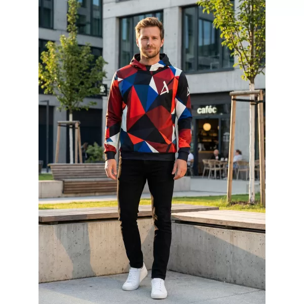  Hanorac premium pentru bărbați ALTISPORT VOJ/ALM007MI01 BLEUMARIN/ROSU 
