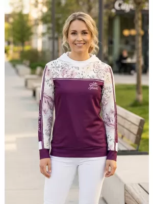 Hanorac premium pentru femei ALTISPORT VOJ/ALW008MI01 BURGUNDIA