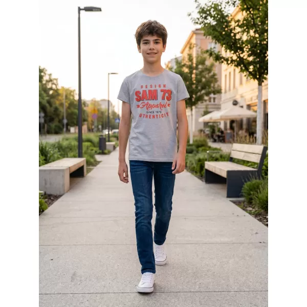  Tricou băieți SAM 73 JANSON KT 504 GRI DESCHIS 