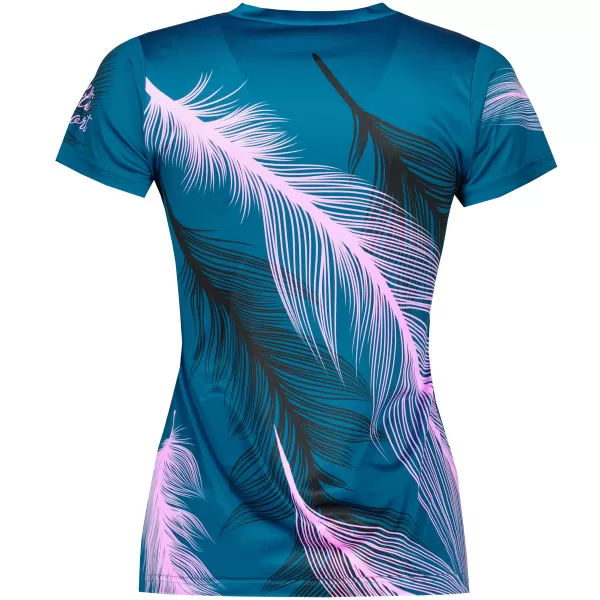  Tricou funcțional premium pentru femei ALTISPORT VOJ/ALW001TR01 BENZINĂ/ROZ DESCHIS 