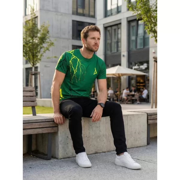  Tricou premium pentru bărbați ALTISPORT VOJ/ALM004TR01 STICLA VERDE 