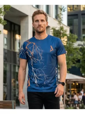 Tricou premium pentru bărbați ALTISPORT VOJ/ALM004TR01 BLEUMARIN/MARO