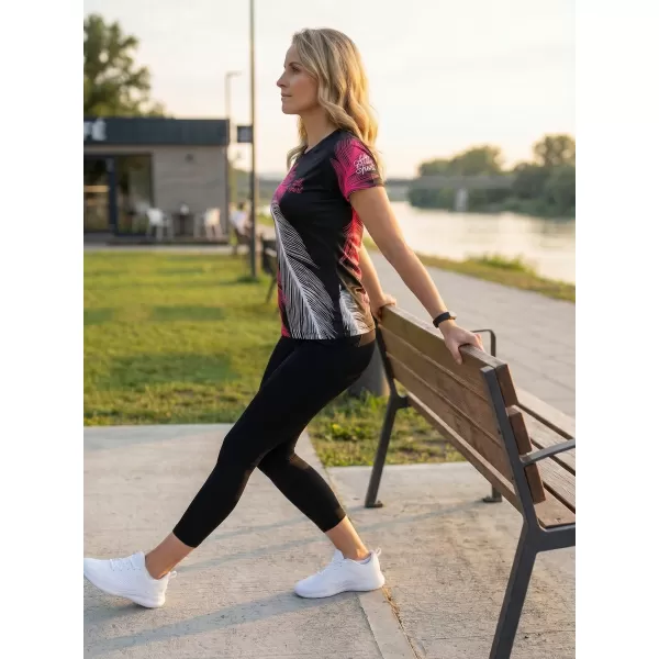  Tricou funcțional premium pentru femei ALTISPORT VOJ/ALW001TR01 NEGRU ROZ 