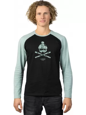 Tricou pentru bărbați cu mâneci lungi HANNAH HANES ANTRACIT/GRI ARDEZIE