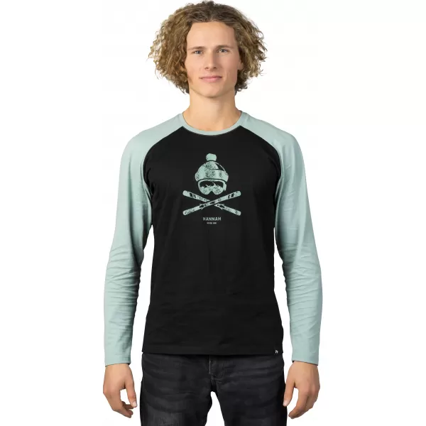  Tricou pentru bărbați cu mâneci lungi HANNAH HANES ANTRACIT/GRI ARDEZIE 