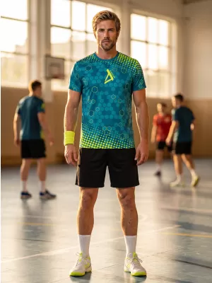 Tricou funcțional premium pentru bărbați ALTISPORT VOJ/ALM005TR01 KEROSEN/GALBEN