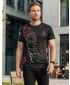 Tricou premium pentru bărbați ALTISPORT VOJ/ALM004TR01 NEGRU ȘI ROȘU