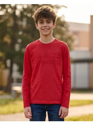 Tricou băiat cu mâneci lungi SAM 73 CELDOR KT 501 ROŞU