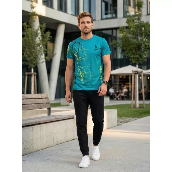  Tricou premium pentru bărbați ALTISPORT VOJ/ALM004TR01 KEROSEN/GALBEN 