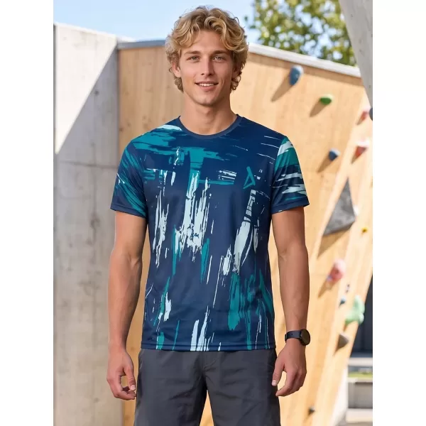  Tricou funcțional premium pentru bărbați ALTISPORT VOJ/ALM010TR01 ALBASTRU/SMARALD 